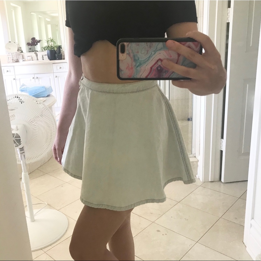 American Apparel Light Wash Skirt